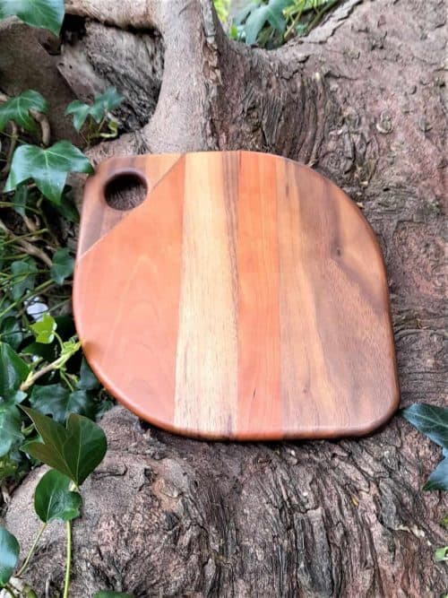 Our Cherry Fondue Cheese Boards combine of Cherry & Walnut in rich autumn tones. My Fondue Cheese Boards are Individually Handmade from sustainable hardwoods at my workshop in Malahide, Co. Dublin, each is Unique and will differ from others in the collection.