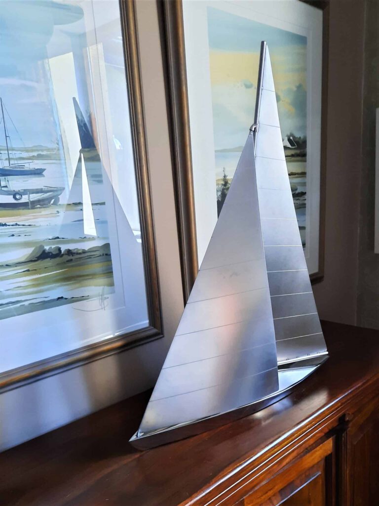Skyline Stainless Steel Yacht Sculpture by Grant Designs