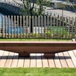 Cedar Cleat garden bench by Grant Designs