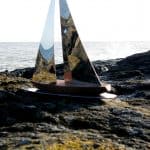 Pantoufle is one of my stylized yacht models, designed and handmade in stainless steel.