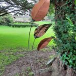 Southwind Stainless Steel Garden Sculpture with Copper and Stainless Steel Leaves