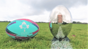 Stainless Steel & Copper Rugby Ball by Grant Designs