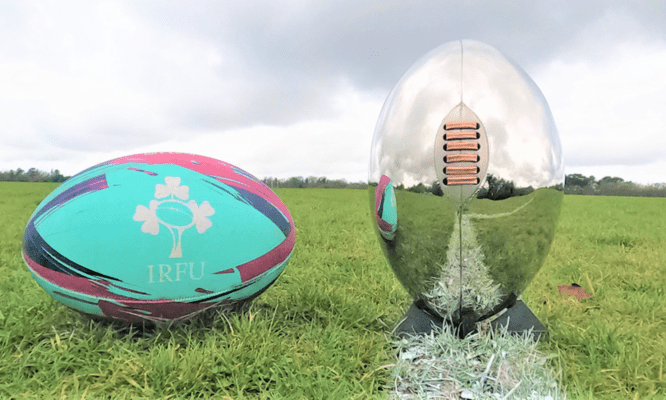 Stainless Steel & Copper Rugby Ball by Grant Designs