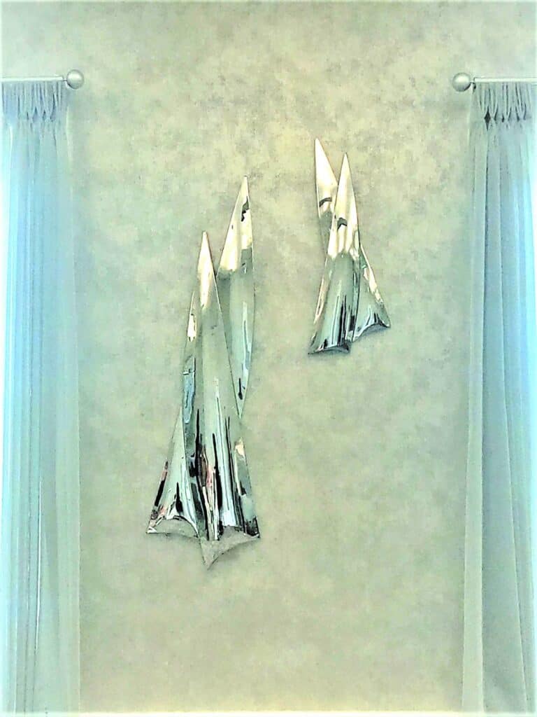 Feathering Sails Stainless Steel Sculpture by Grant Designs