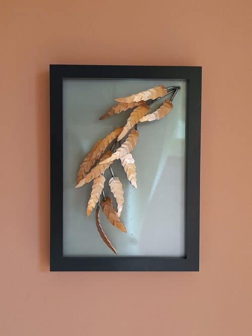 Willow Spray Sculpture Wall Art in Copper & Stainless Steel by Grant Designs
