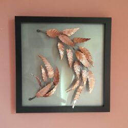 Willow Spray Sculpture Wall Art in Copper & Stainless Steel by Grant Designs