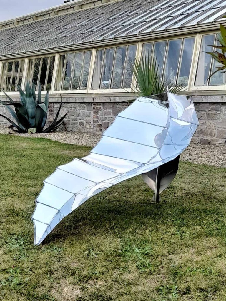 Releaf Giant Leaf Stainless Steel Sculpture by Grant Designs.