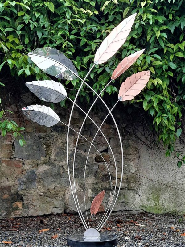 Northwind Limited Edition Stainless Steel Garden Sculpture from the Cardinal Leaf Sculpture Collection by Grant Designs.