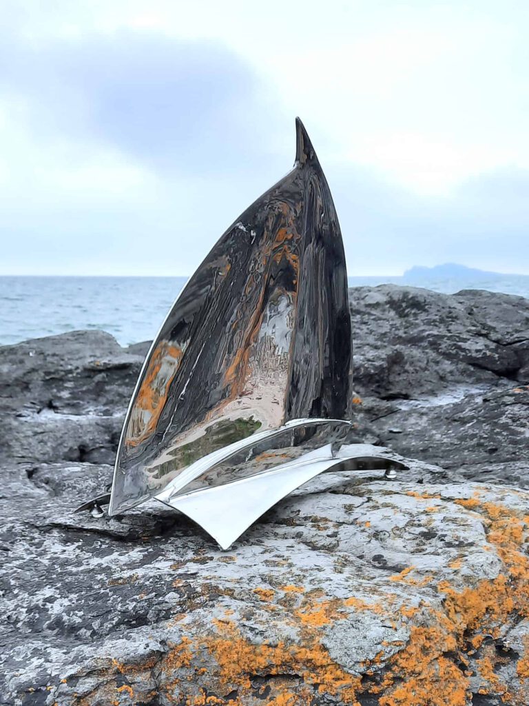 ‘Synergy‘ Stainless Steel Yacht Sculpture inspired by the power of the wind by Grant Designs.