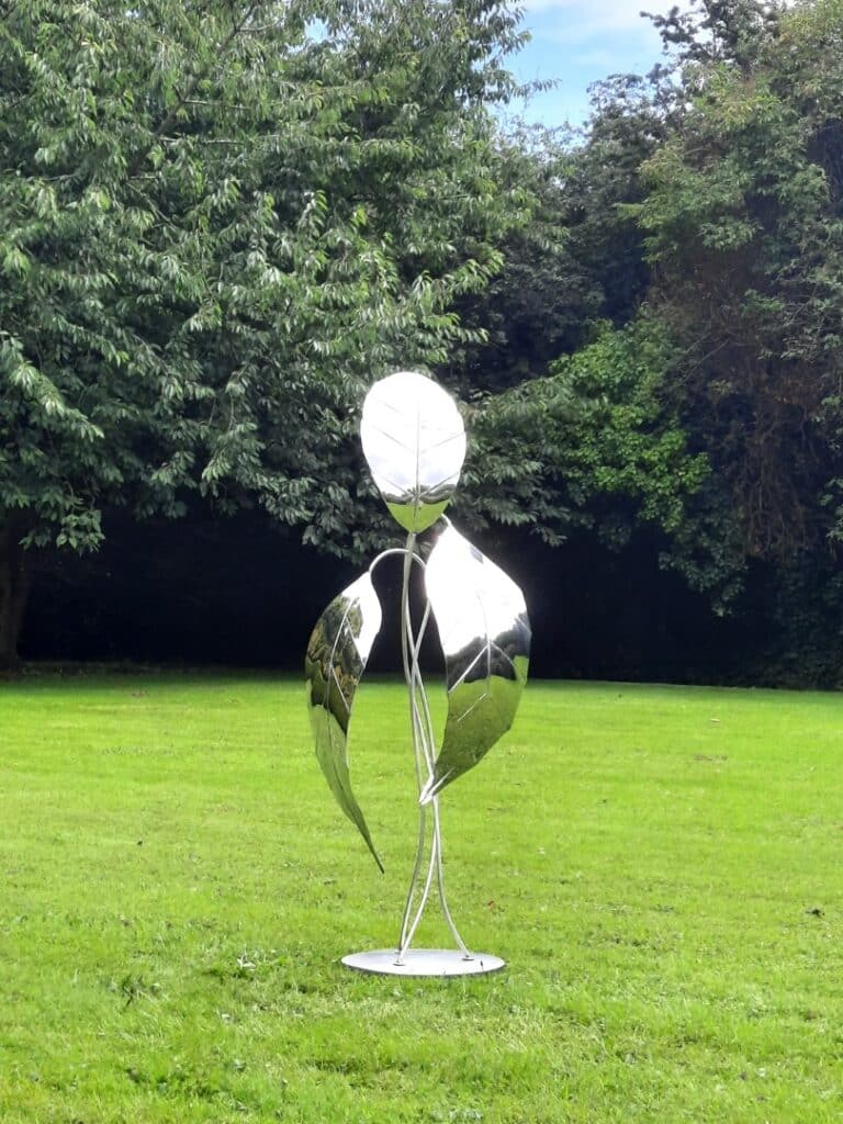 Flamingo Stainless Steel Sculpture inspired by emerging growth in the springtime by Grant Designs. 