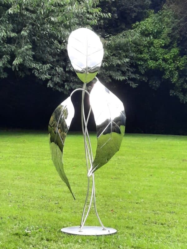 Flamingo Stainless Steel Sculpture inspired by emerging growth in the springtime by Grant Designs. 