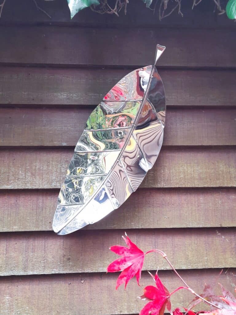 Drifting Stainless Steel Leaf Sculpture by Grant Designs