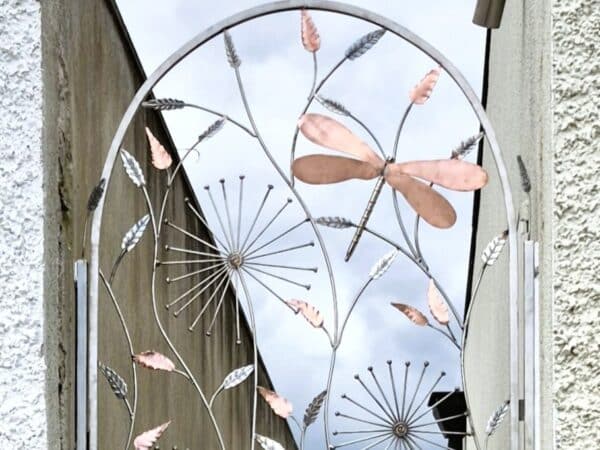 Meadow Gate Sculpture in Stainless Steel and Copper by Grant Designs