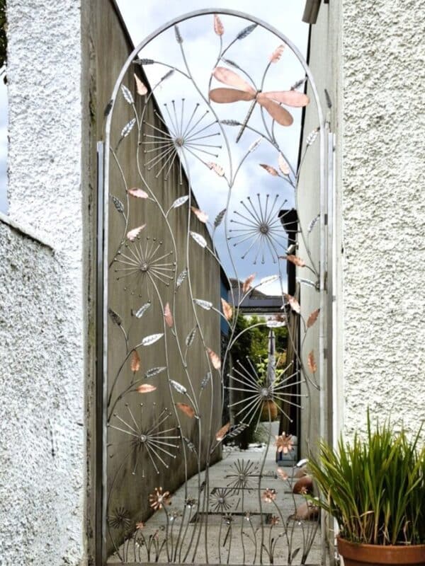 Meadow Gate Sculpture in Stainless Steel and Copper by Grant Designs