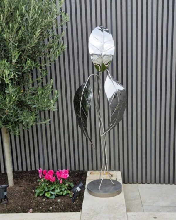 Flamingo Stainless Steel Sculpture inspired by emerging growth in the springtime by Grant Designs.
